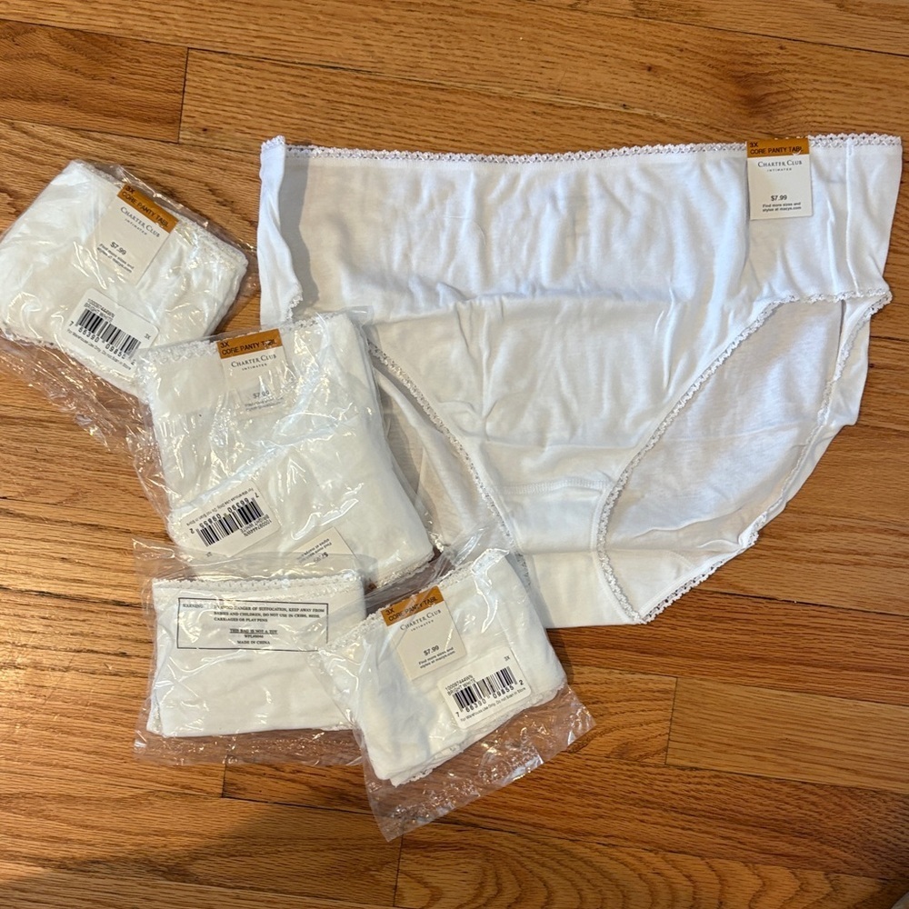 Charter Club White Lace Trim Panties